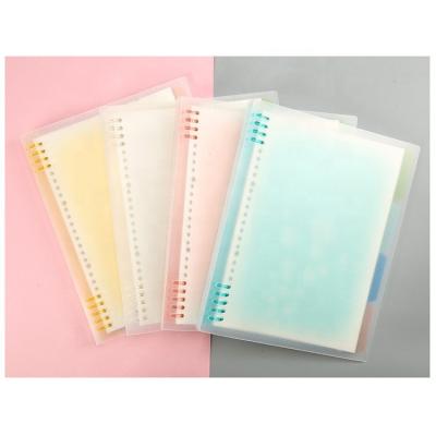 China Custom Waterproof PP Spiral Cover A5 Spiral Diary Loose Leaf Notebook Notebook for sale