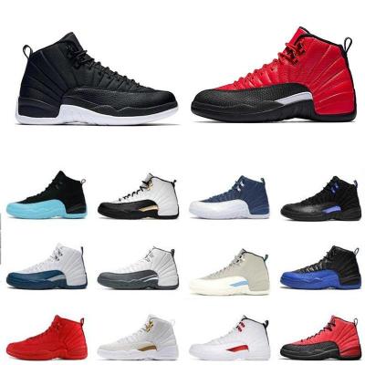 China Basketball Shoes Sports Mens Basketball Shoes Sneakers One Aire Jordan 12 Dark Reverse Royalty Grind Shoes Retro Basketball Style Shoes Flu White Game for sale