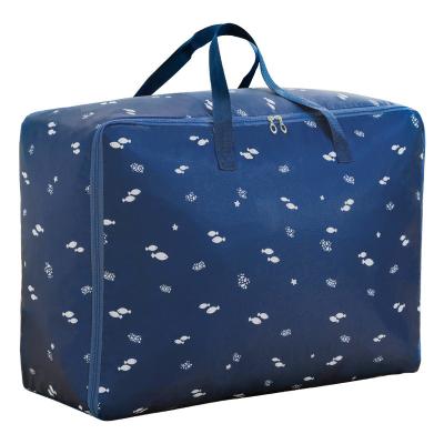 China Large Capacity Modern Luggage Mobile Bag Wholesale Clothes Stitch Storage Bag Thickened Oxford Cloth Quilt Storage Bag for sale