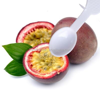 China Disposable Custom Passion Logo Opener Passionflower Plastic Spoon Spoon for sale