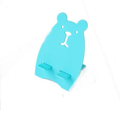 China Adjustable Promotional Custom Animal Color Cartoon Rabbit Bear Cartoon Logo Gifts Plastic Mobile Phone Bracket for sale