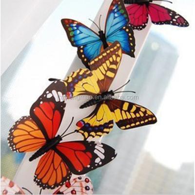 China Decorative 3D Sticker Magnet Stickers Butterfly Shape Fridge Decorative Stickers for sale