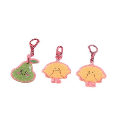 China Custom Logo Cartoon Animation Plastic Transparent Double Sided Acrylic Key Chain Pendant for sale