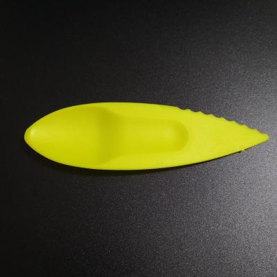 China Wholesale Disposable Cute Custom Logo Zhejiang Kiwifruit Plastic Spoon for sale