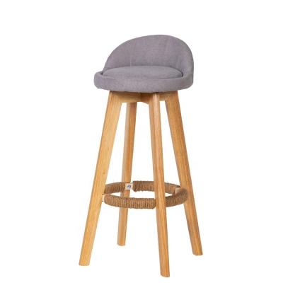 China Swivel Bar Stool Post Modern Commercial Natural Wood Kitchen Dining Chair Breakfast Counter Table Seat for sale