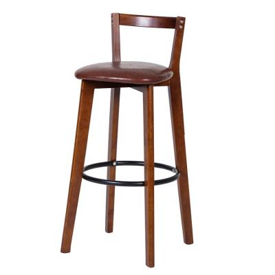 China Mid Century Modern Design Home Decor Bar Stool Nordic High Counter PU Chair With Footrest for sale