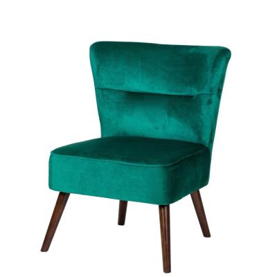 China Tufted Modern Colorful Velvet Accent Table Dining Armless Single Chair Sofa Chair for sale