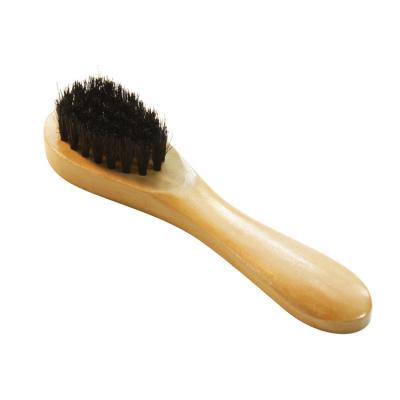 China Customized High Quality Manufacturer Eco-friendly Boar Soft Natural Bristle Wooden Shoe Cleaning Brush for sale