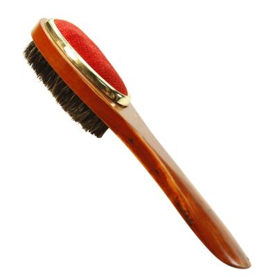 China Eco - Friendly Natural Double Sided Wooden For Leather Shoe Dust Cleaning Polishing Bristle Brush for sale