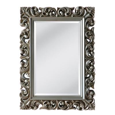 China Best Selling Contemporary Safety Decor Wall Mirror Living Room Wood Frame Explosion Proof Antique Mirror for sale