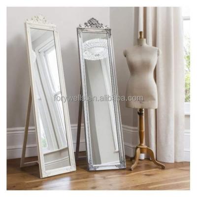 China Rustic Italian Vintage Full Body Gold Floor Mirror Luxury Full Body Mirror Standing Dressing Mirror for sale