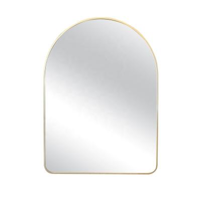 China Home Accent Minimalist Metal Display Silver Gold Wall Mount Leaning Mirror / Floor Decor for sale