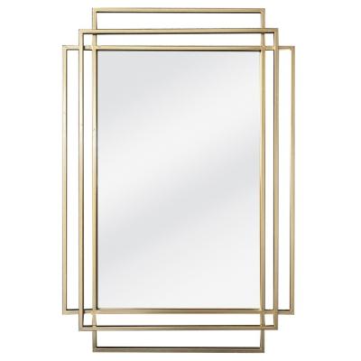 China 2022 New Style Vintage Metal Contemporary Custom Frame Mirror Luxury Decorative Wall Mirror for sale