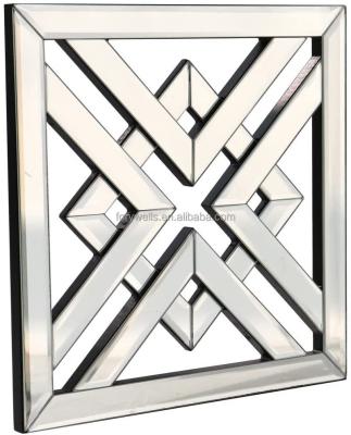 China Contemporary Modern Fashionable Decor Square Wall Decorative Mirror With Beveled Edge Wall Mounted Mirrors for sale