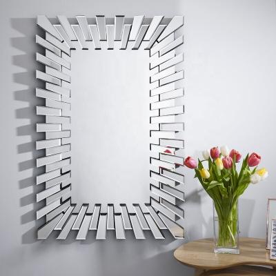 China Large Wall Mounted Framed Mirror Minimalist European Venetian Decorative Zipper Hot Sale for sale