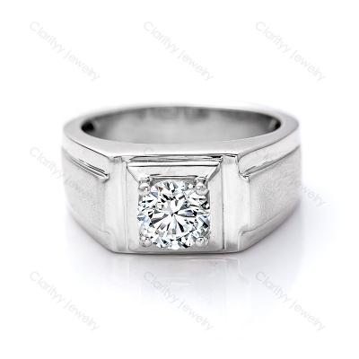 China Real CLASSIC Fashion Supplier 925 Sterling Silver Jewelry Luxury Engagement Ring Jewelry Cazy Rings Round Cut Moissanite 2021 Loose for sale