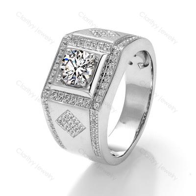 China Real CLASSIC Fashion Supplier 925 Sterling Silver Jewelry Luxury Engagement Ring Jewelry Cazy Rings Round Cut Moissanite 2021 Loose for sale