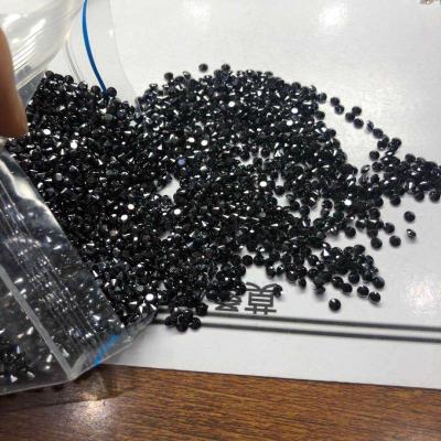 China Color Set or Melee Cut 0.7-2.9mm Black ay Fire Excellent Round Moissanite Loose For Bracelet Fashion Jewelry Wholesale Loose Gemstone Factory for sale