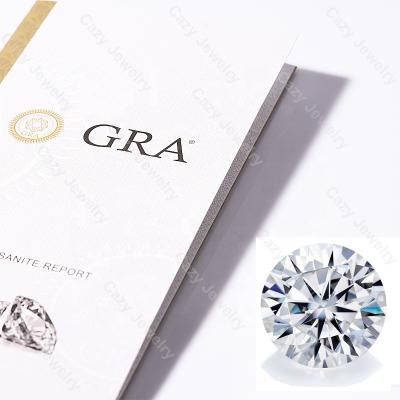 China Wholesale Good Quality White Stone Round Fire Cazy vvs Color Set Or Diamond Moissanite Moissanite Eye Loose Moissanite for sale