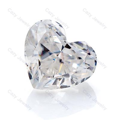 China Color Set or White High Quality Fire DEF Jewelry Making Supplier VVS1 Wholesale Crushed Ice Heart Hybrid Loose Gemstone Synthetic Moissanite Stone for sale