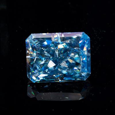 China Wholesale Fire D Ice Vvs1 Crushed Radiant Color Play or Radiant Blue E-F Lab Grow Moissanite Diamond For Moissanite Jewelry for sale