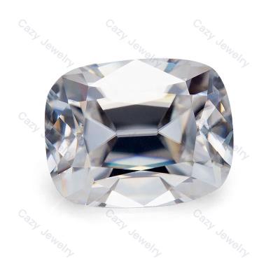 China Color Play or Fire Jewelry Making VVS1 GRA Wholesale White Manufacturer DEF Old Mine Cut Enlonged Cushion Loose Gemstone Moissanite Synthetic Stone for sale