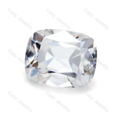 China Fire Cazy Color Play Or Jewelery Making VVS1 Mine Wholesale White IJ Old Cut Gemstone Loose Synthetic Enlonged Cushion VVS1 Moissanite Diamond Stone for sale