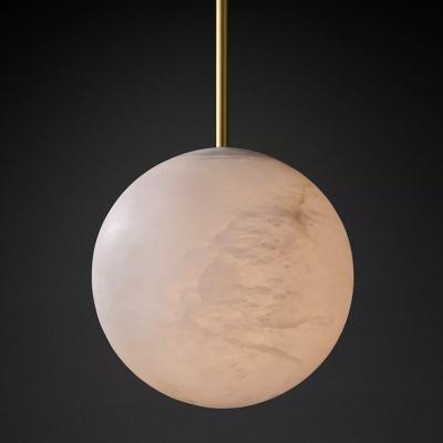 China Creative Nordic Modern Vintage Rotatable Light Led 60W Solid Alabaster Texture Moon Wall Lamp Corridor Hotel Bedroom for sale