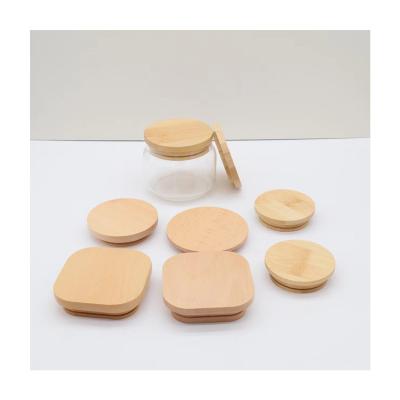 China Direct China factory price 100ml glass jar bamboo lid wooden glass jar for food for sale