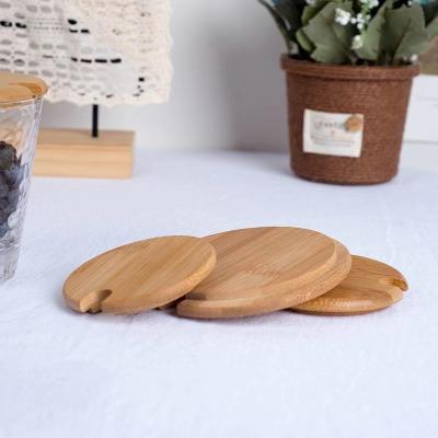 China China Manufacturer Professional Customized Bamboo Wooden Lid With Ring For Jar Trim for sale