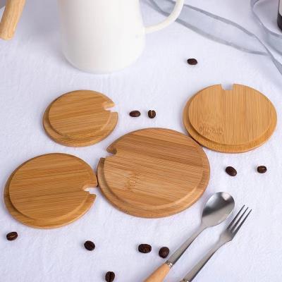 China China Exquisite Workmanship 1300ml Household Glass Food Storage Jar Kitchen Wooden Lid for sale