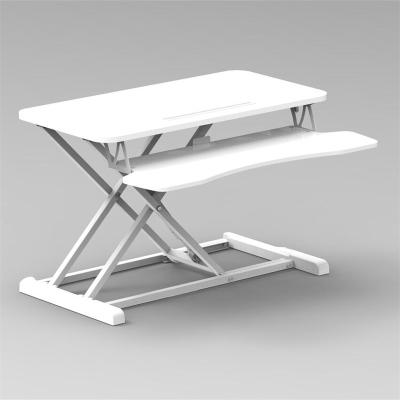 China Adjustable (Height) Recline Wood Stand Desk Converter Recline Stand Workstation and On Desk Workstation for sale