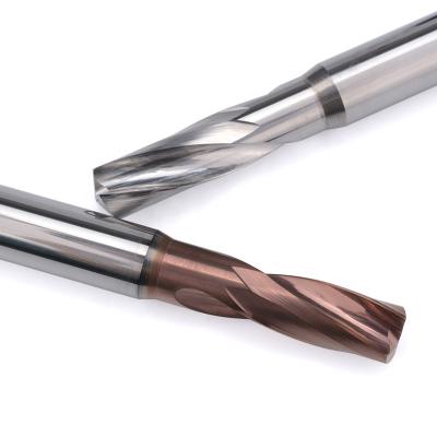 China Nonferrous Metal Solid Carbide Flat Drill 2 Flutes HRC60 180 Degree Flat Bottom U Drill Bit for sale