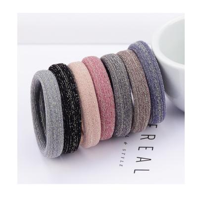 China Fashion Bright Silk Hair Bands High Elastic Hair Ties Hair Accessories 5cm Elastic Head Band For Women for sale