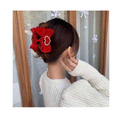 China Fashion New Beautiful Hairpins Shiny Rhinestone Love Bow Hair Claws For Women Hair Accessories for sale