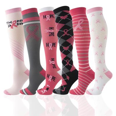 China Athletic Knee High Running Nursing Marathon Sports Compression Socks for sale