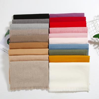 China Wholesale 2021 New Warmth Solid Color Scarf Women's All-match Leisure And Winter Knitted Fashion Shawl for sale