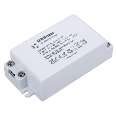 China 24V AC 100-240V AC 100-240V capacitor DUSKTEC Constant Voltage 15W 0.63A thin driver energy brand cheap transformer power supply 24vdc explosion-proof current par led for sale