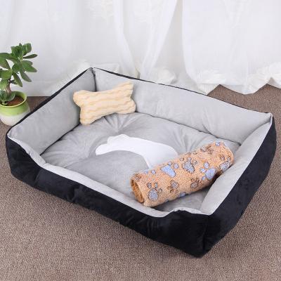 China Best Selling Portable Orthopedic Pet Pillow Sofa Memory Foam Orthopedic Dog Bed With Cover for sale