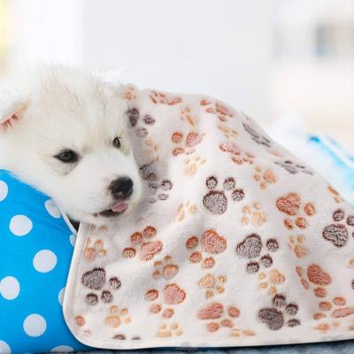 China Fleece Flannel Flannel Dog Puppy Pet Warm Cute Fluffy Warm Breathable Mat Throw Cover Blanket for sale