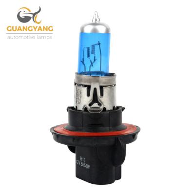 China Car light factory h13 12v 60/55w super white blue car auto halogen bulb for sale