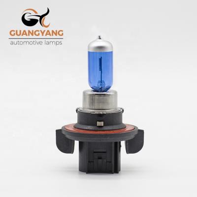 China Factory H13 9008 12v 60/55w car hadlight car auto halogen bulb super white blue lamp headlight for sale