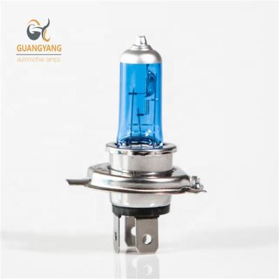 China Hot sale high quality super white car headlight h4 halogen bulb 12v 60/55w factory for sale