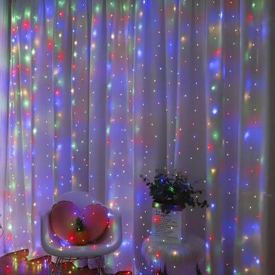 China DOSYU 3*3m USB 3*3m Ice Bar Lamp Copper Wire Led Curtain Lamp String Remote Control Christmas Day for sale