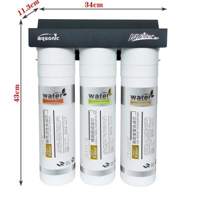 China Hotel Large-Caliber Bayonet Type 10 Inch UF Three-Stage Purifier Large Flow Household Water Purifiers Big Large Flow Barrel Less for sale