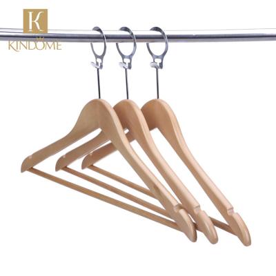 China SHOW Factory wholesale good quality hotel suit wooden anti-theft hangers. for sale