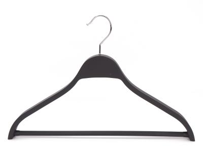 China DISPLAY ABS coat hanger black color plastic zara type for garment for sale