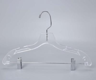 China SHOW Custom Logo Transparent Adult Acrylic Clothes Coat Hanger Display for sale