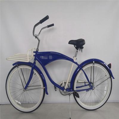 China 26 inch White Wall Custom Men's Beach Cruiser Bike with Logo and Plastic Pedal 15KG for sale