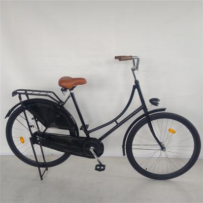 China Solo velocidad 28 pulgadas Vintage clásico Negro Lady Oma Holanda City Cruiser holandés Bike Bicicleta para mujeres en venta